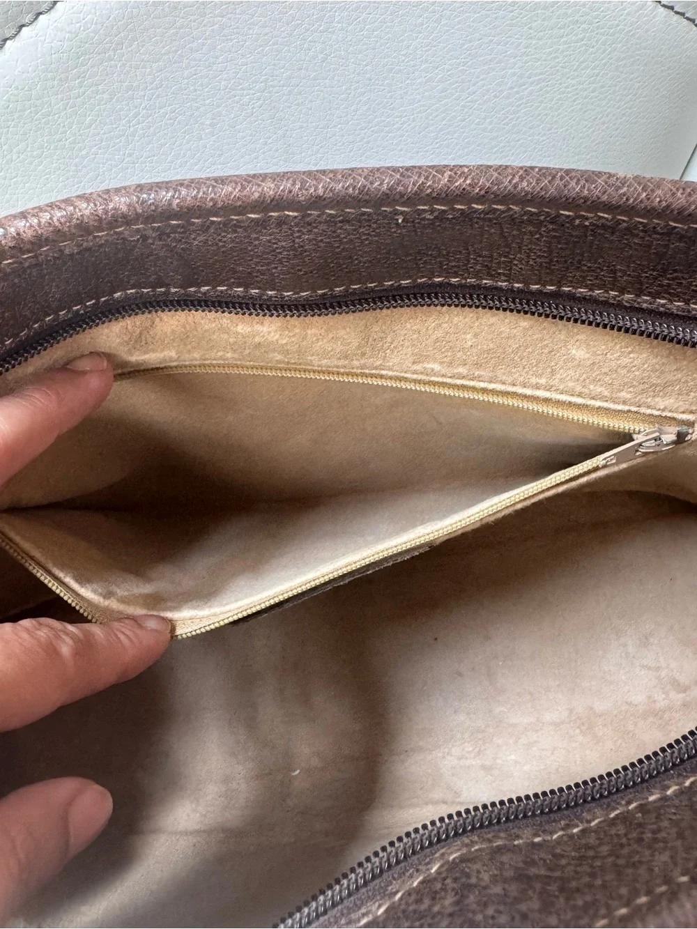 Gucci GG Canvas Briefcase with Green and Red Web Stripe